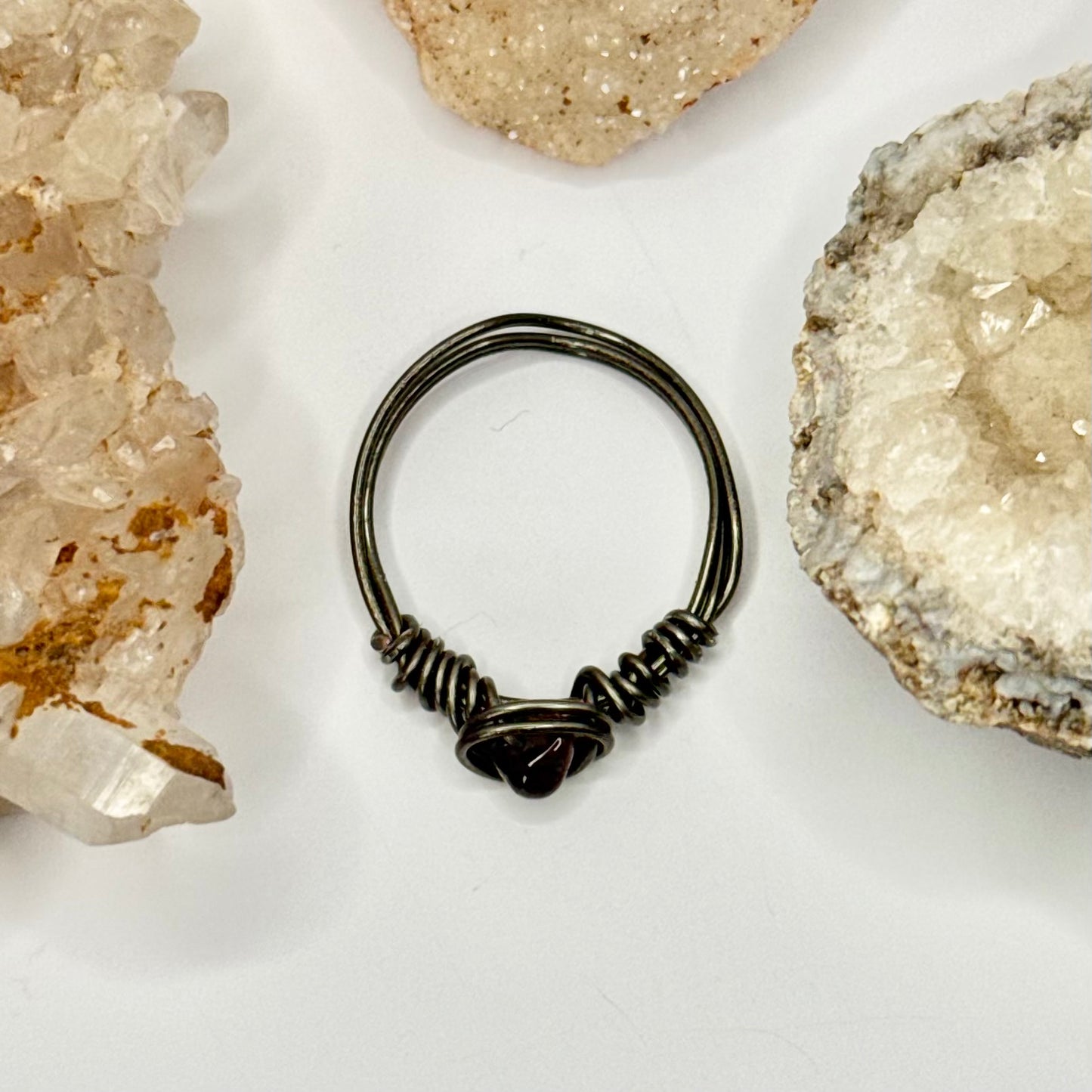 Charcoal Smoky Quartz Ring