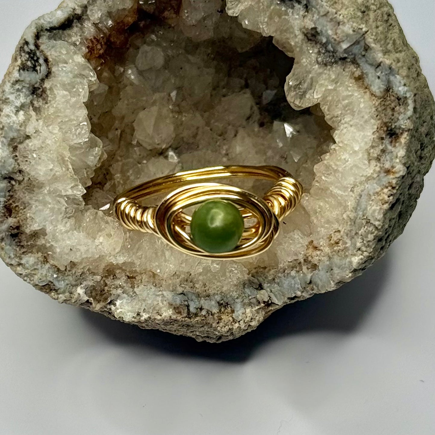 Gold Jade Ring