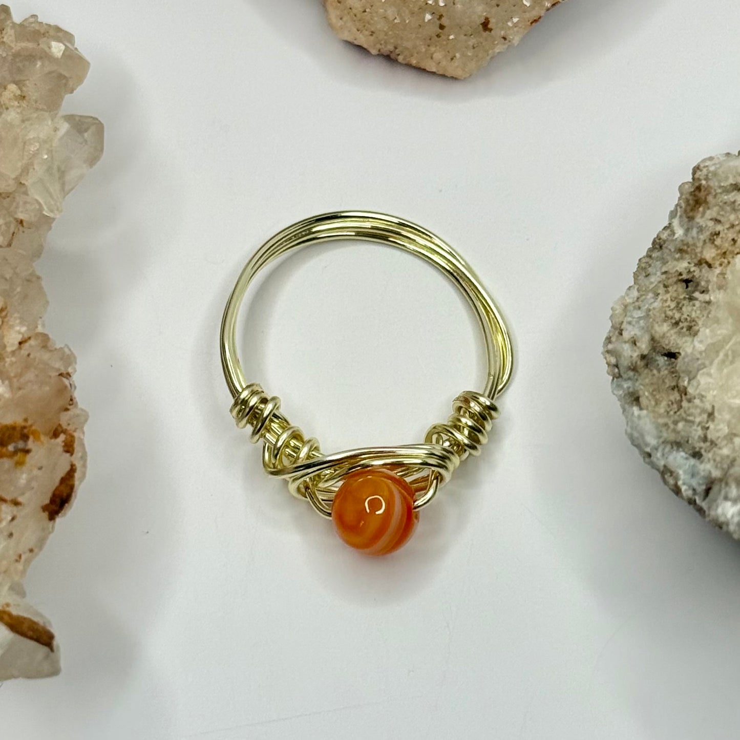 Gold Carnelian Ring
