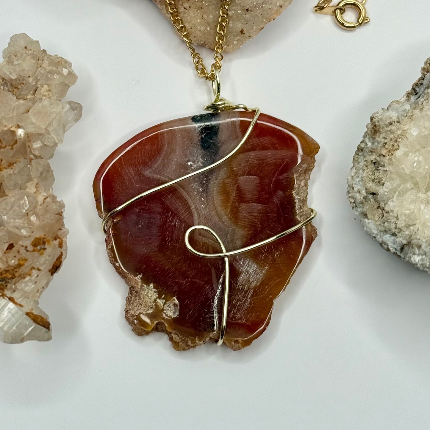 Gold Agate Necklace