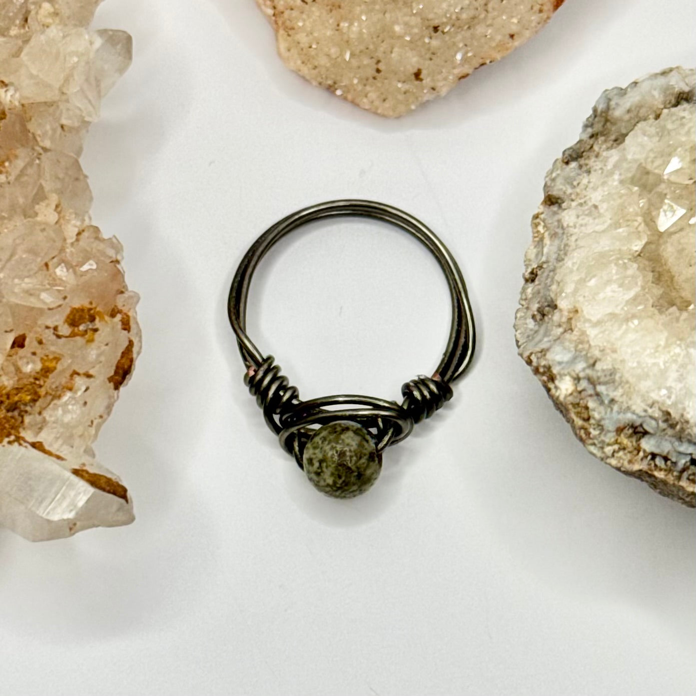 Charcoal Rainforest Jasper Ring