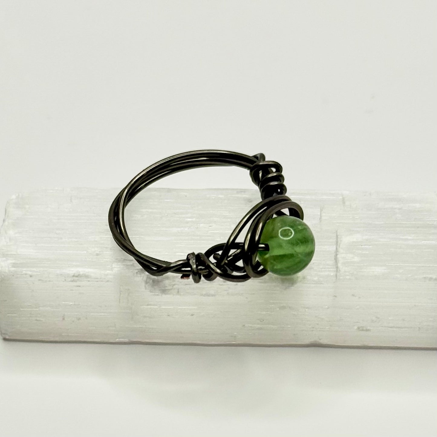 Charcoal Fluorite Ring
