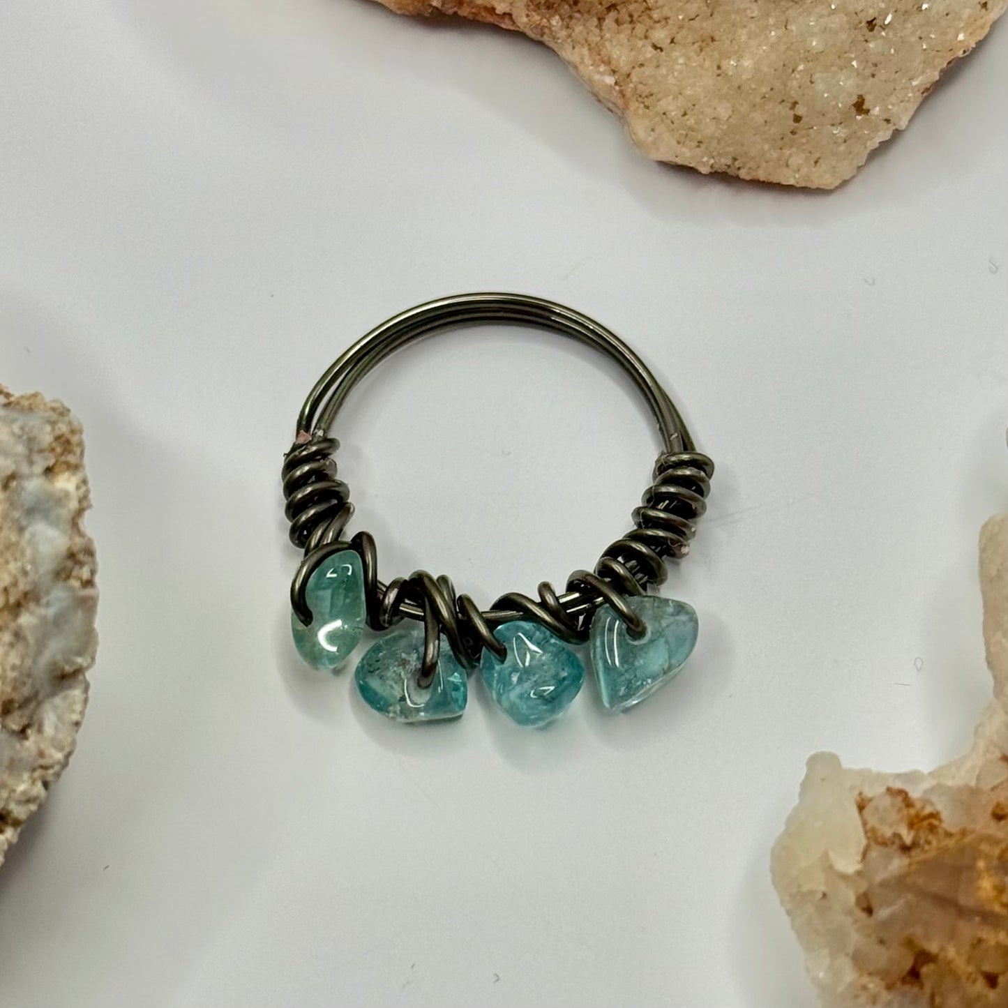 Charcoal Aquamarine Ring