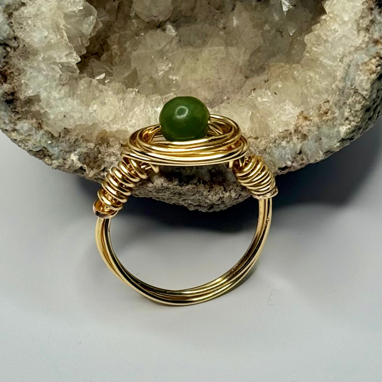 Gold Jade Ring
