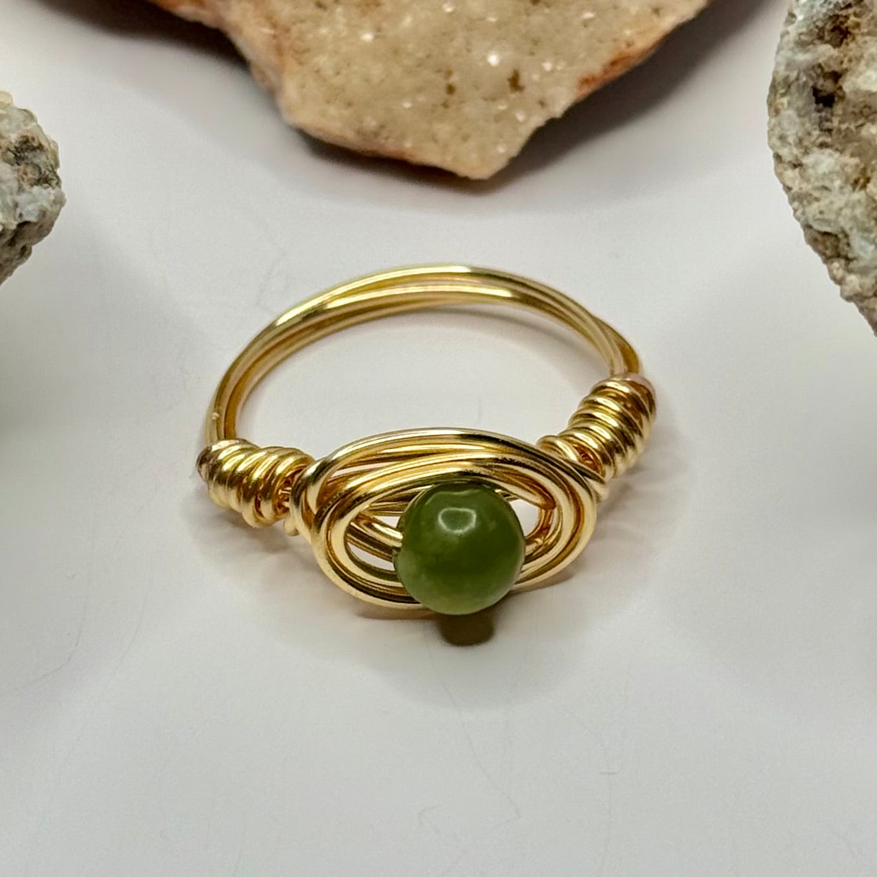 Gold Jade Ring