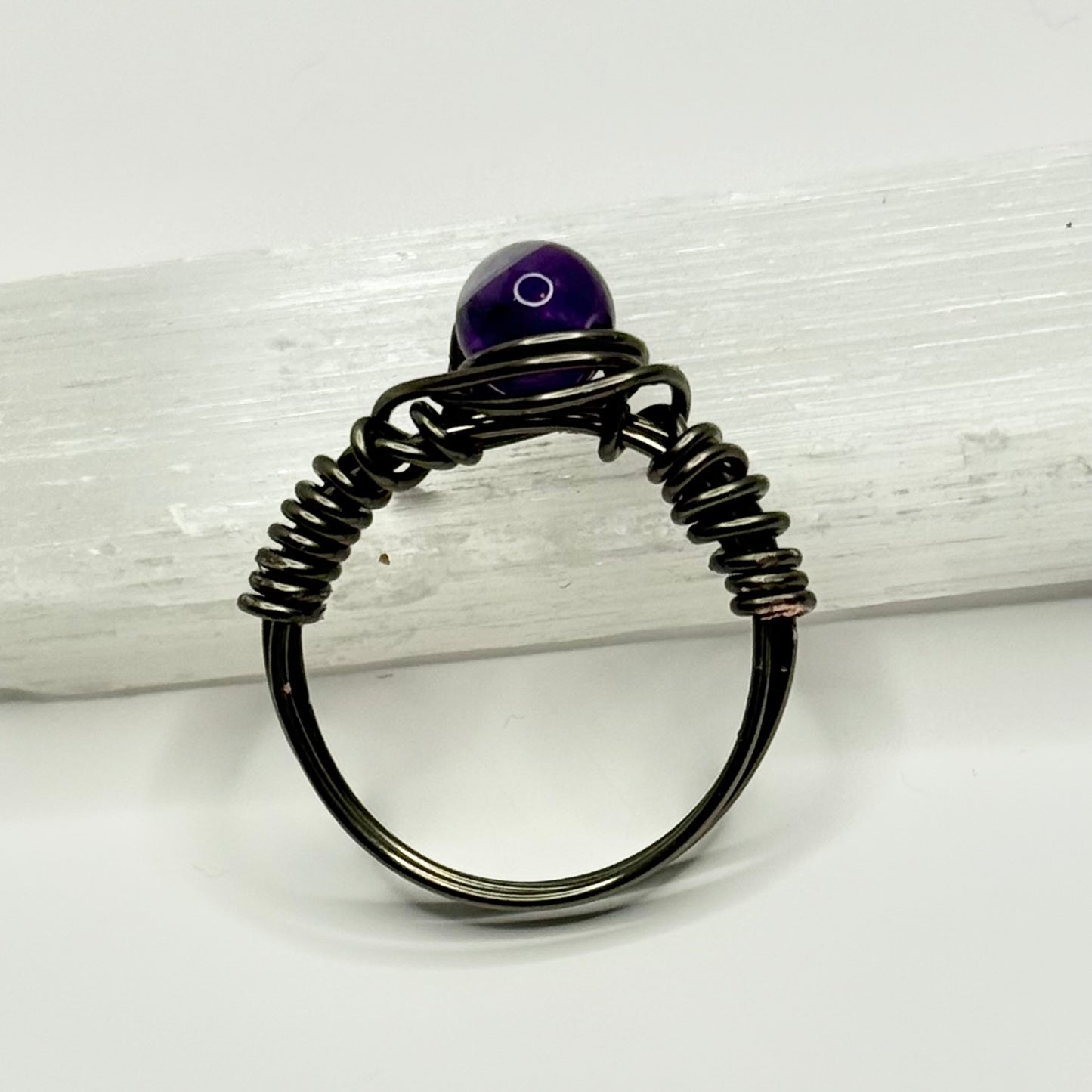 Charcoal Amethyst Ring