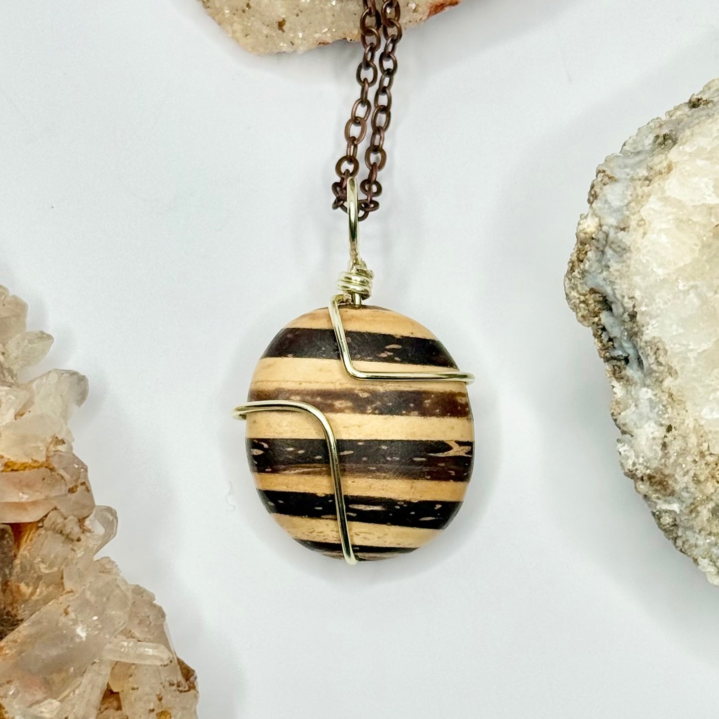 Gold Wood Necklace