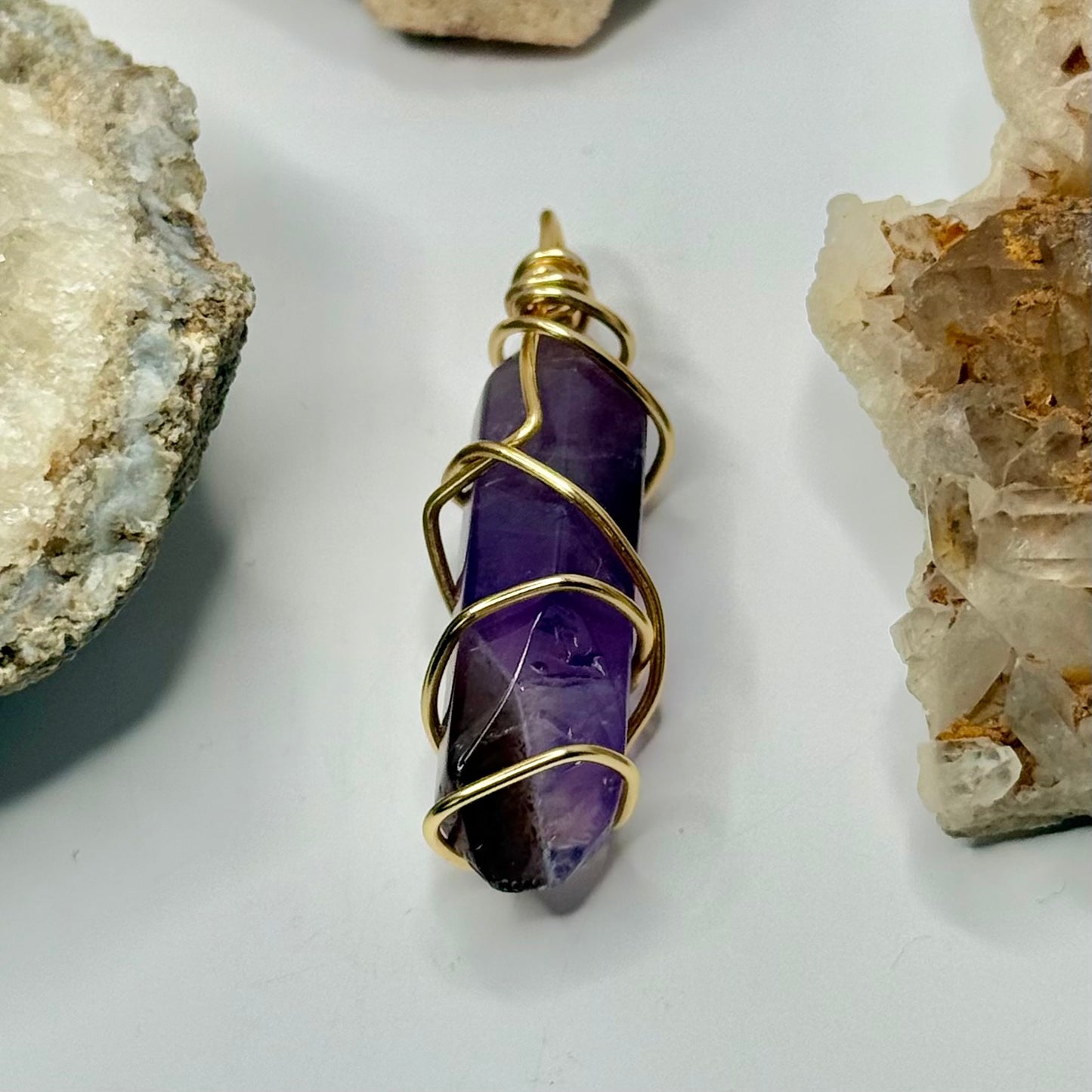 Gold Amethyst Pendant