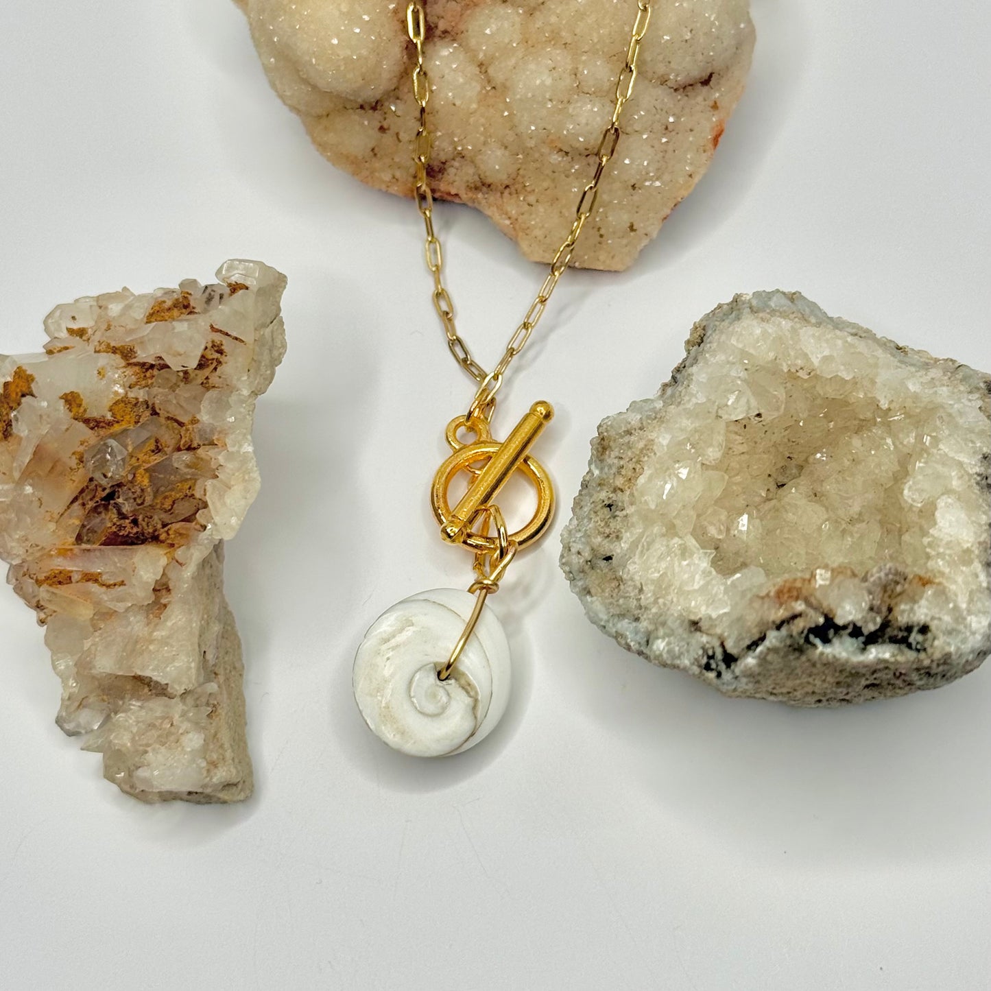 Gold Shell Toggle Necklace