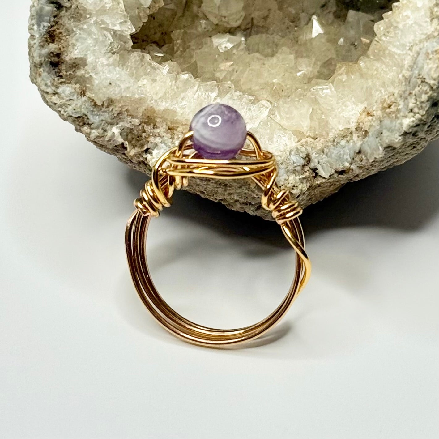 Gold Plated Amethyst Ring