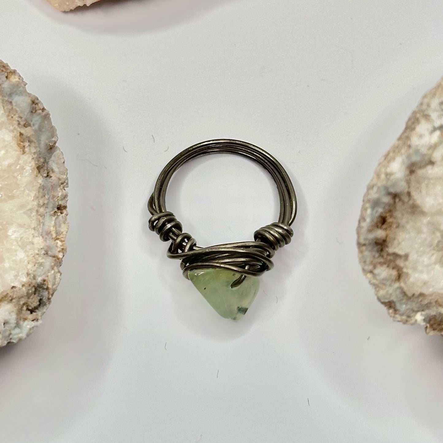 Charcoal Peridot Ring