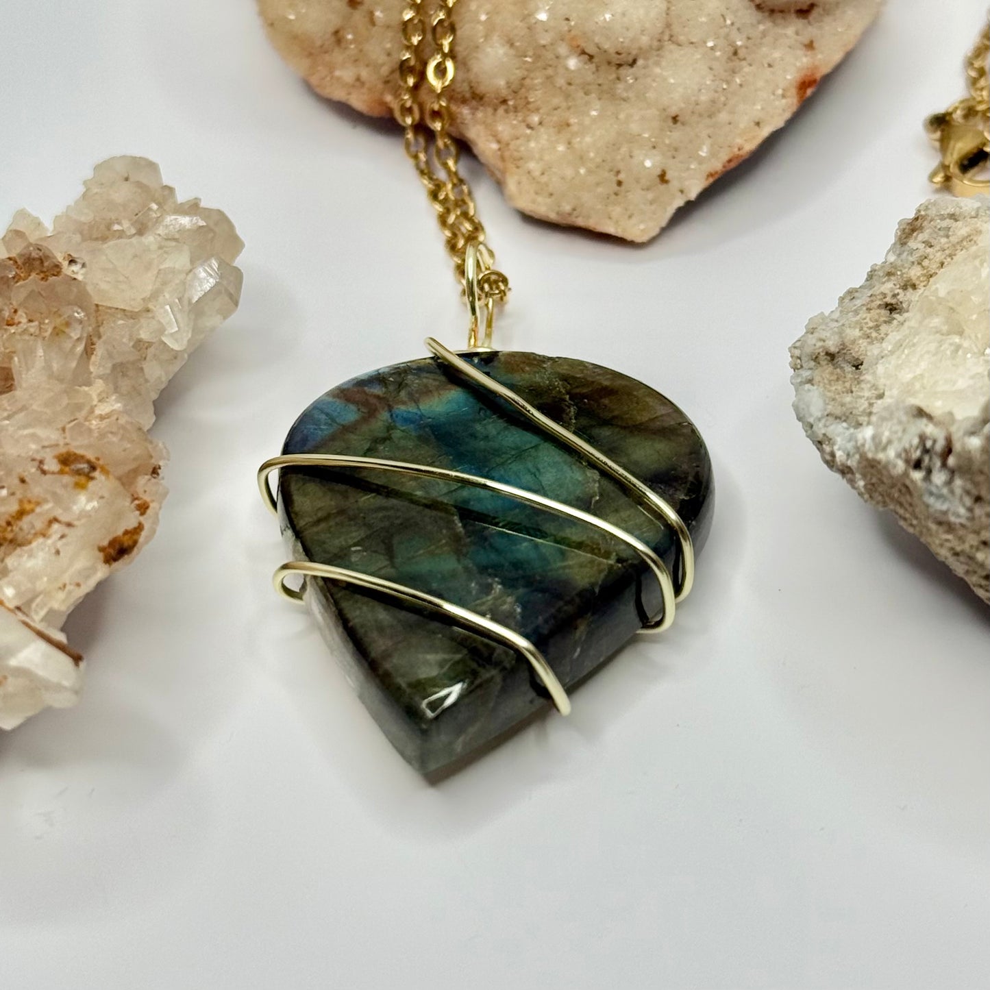 Gold Labradorite Necklace