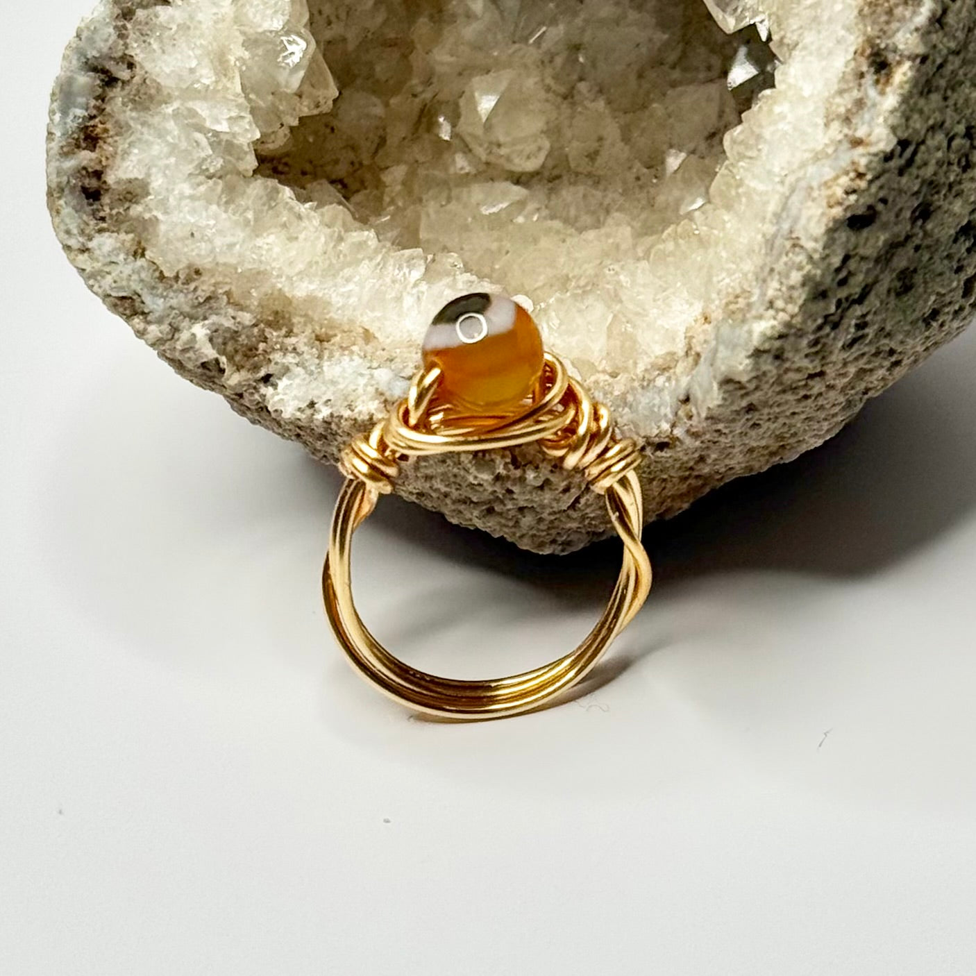 Gold Carnelian Ring