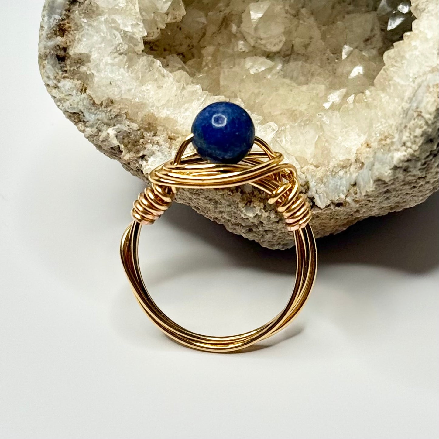 Gold Plated Lapis Ring