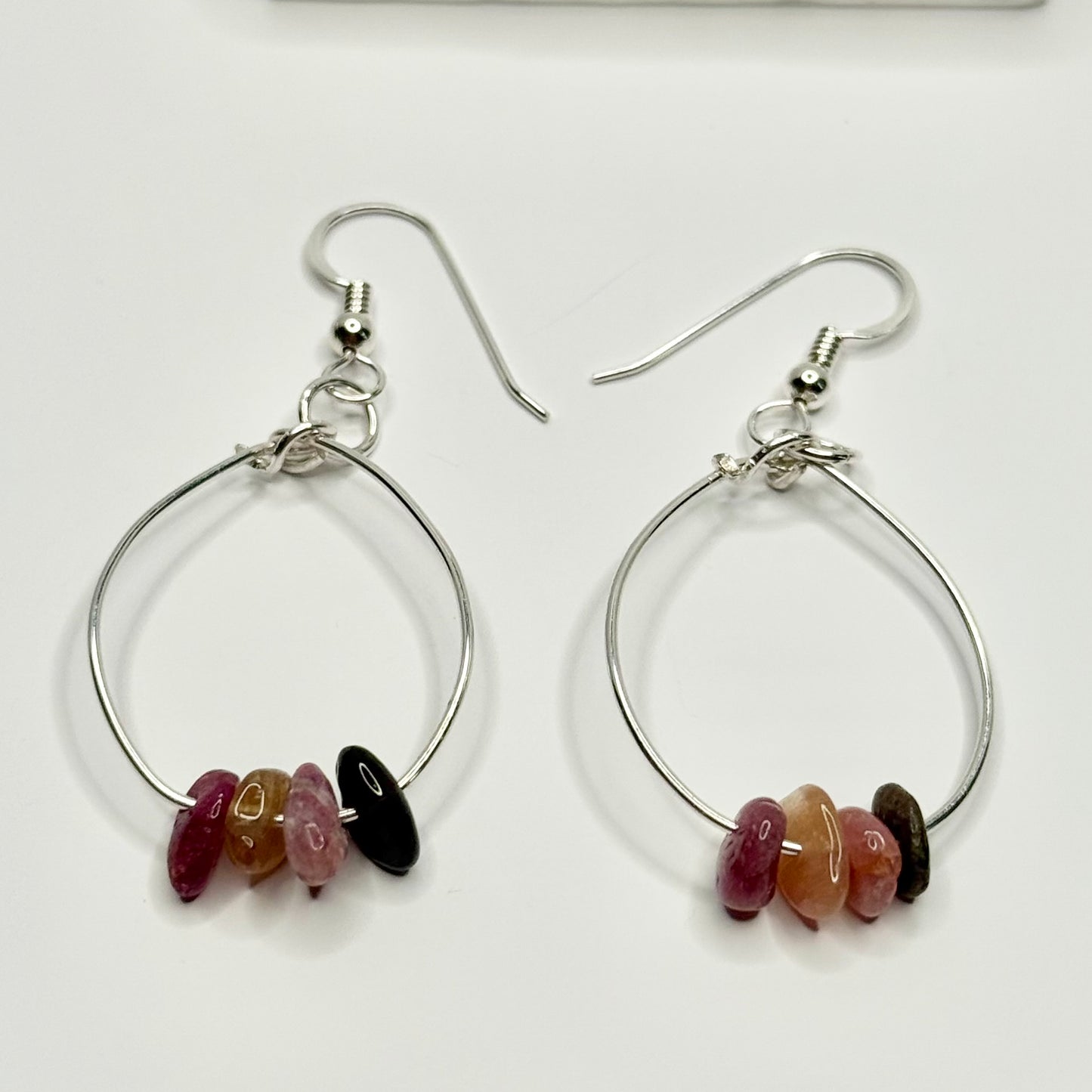 Sterling Silver Ruby Zoisite Earrings