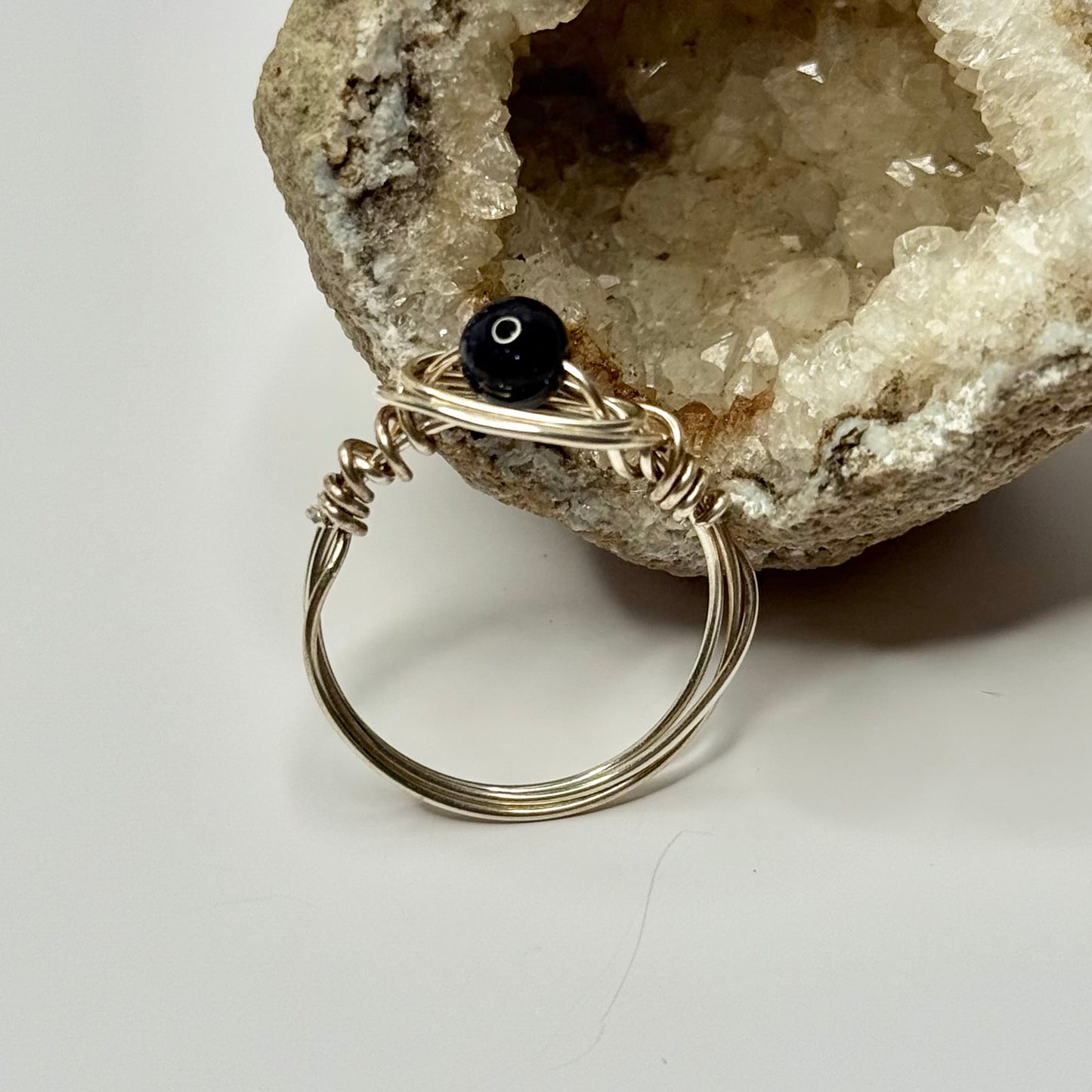Sterling Silver Blue Goldstone Ring