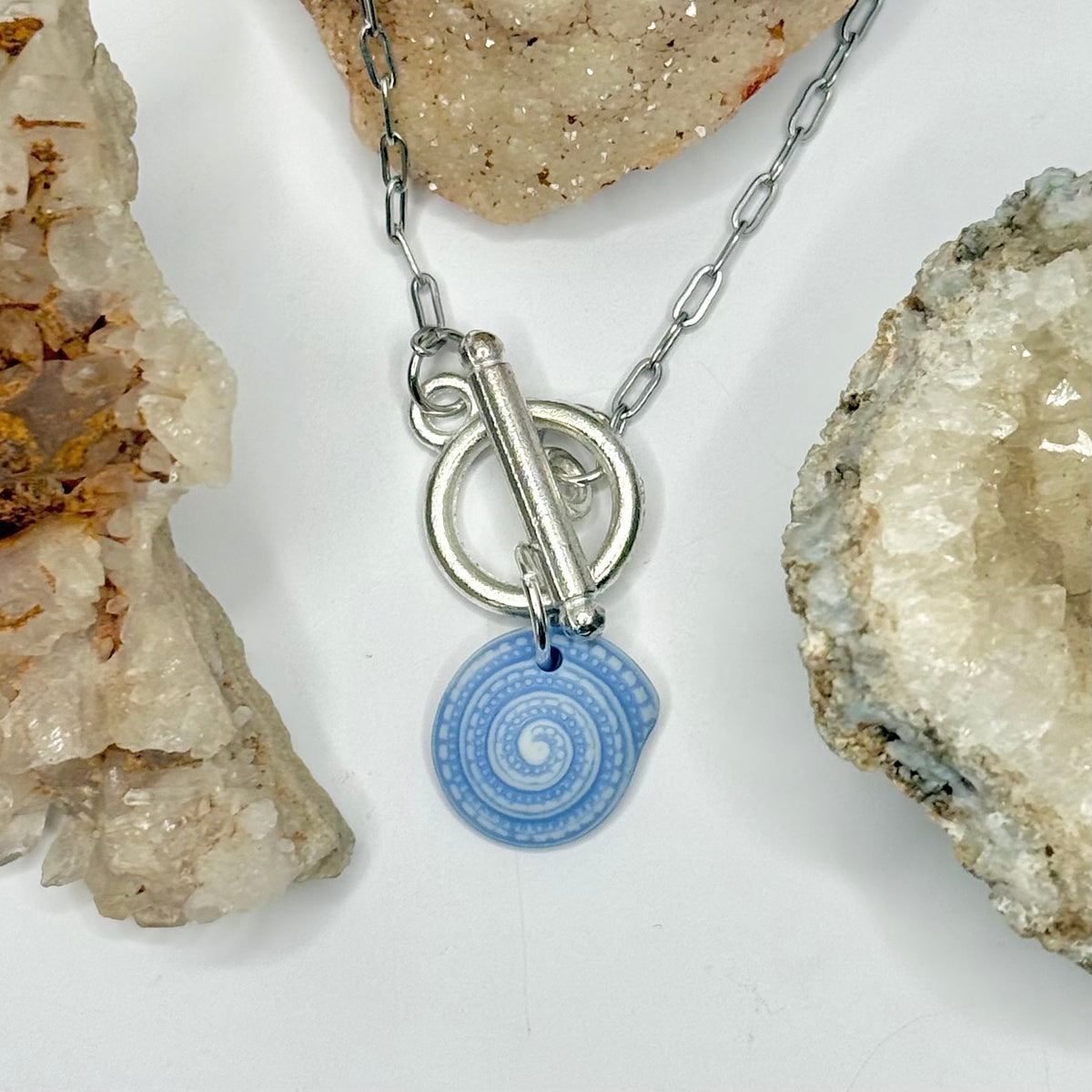 Silver Shell Toggle Necklace