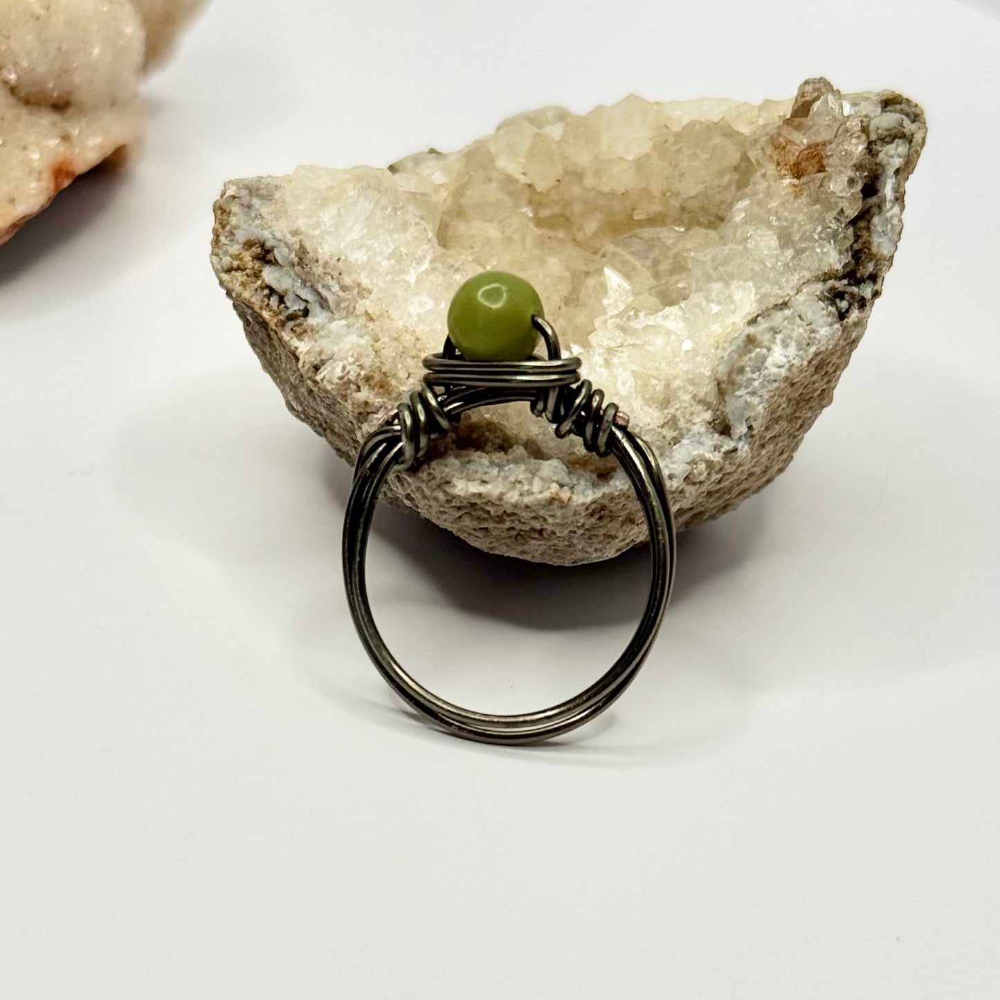 Charcoal Jade Ring