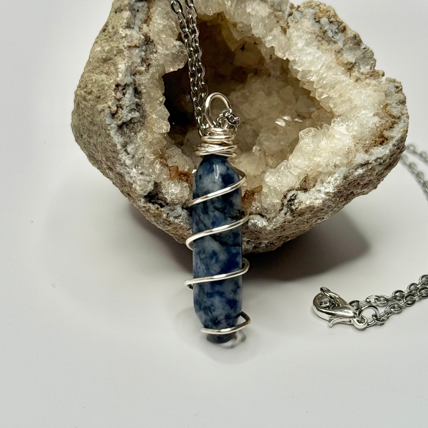 Silver Sodalite Necklace