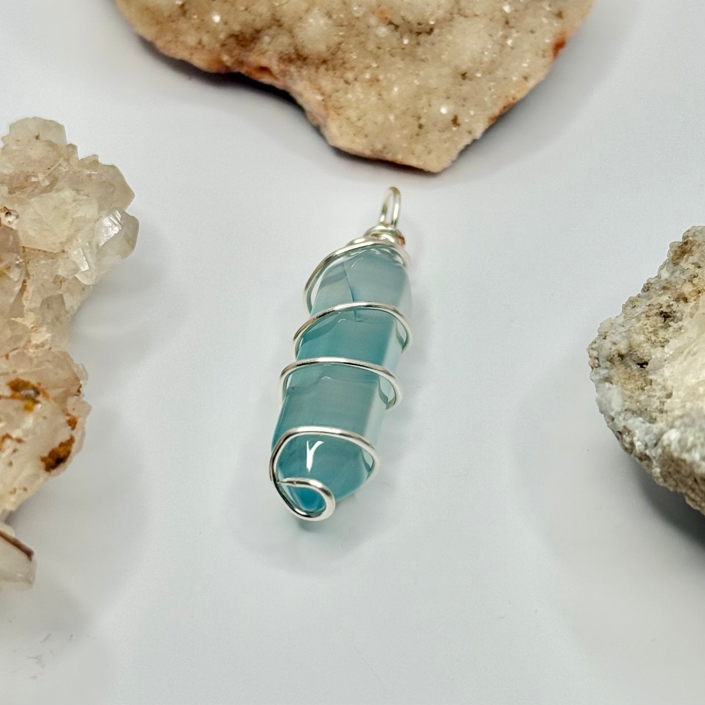 Silver Agate Pendant