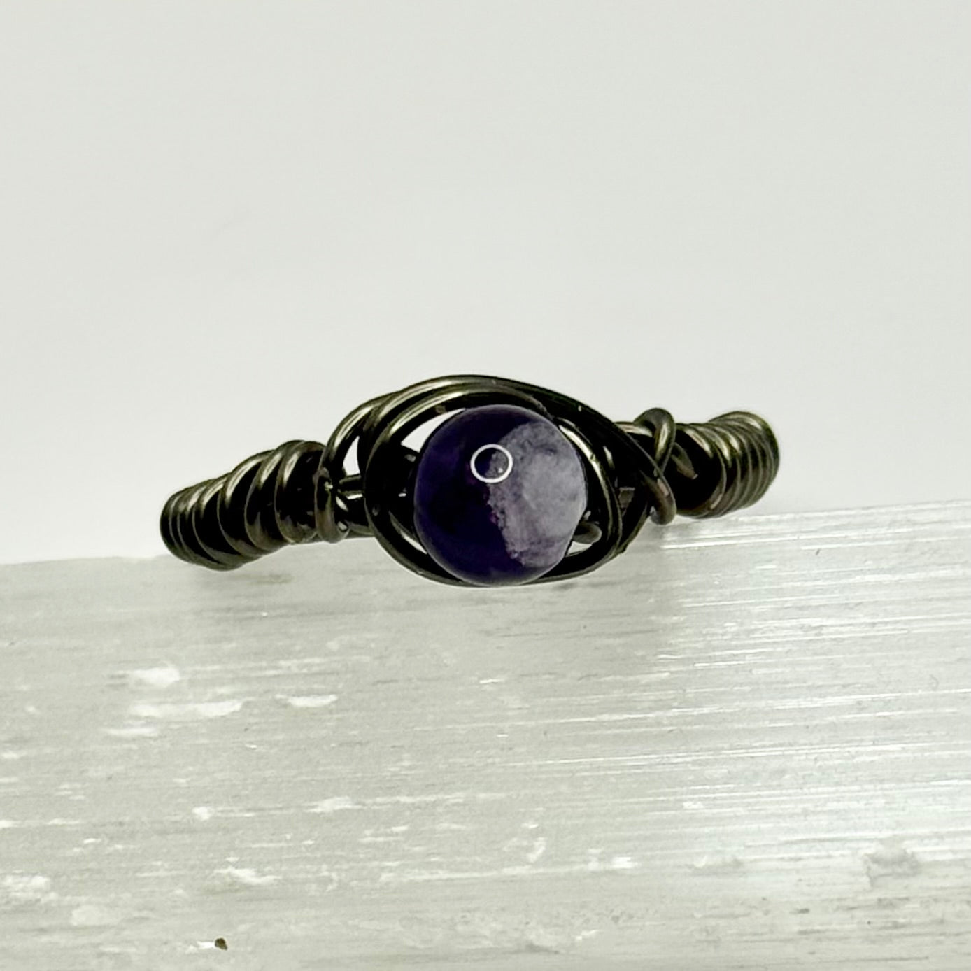 Charcoal Amethyst Ring