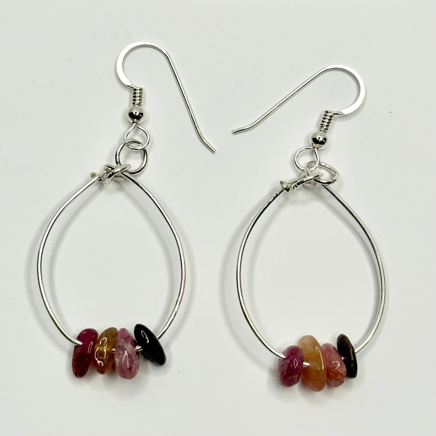 Sterling Silver Ruby Zoisite Earrings