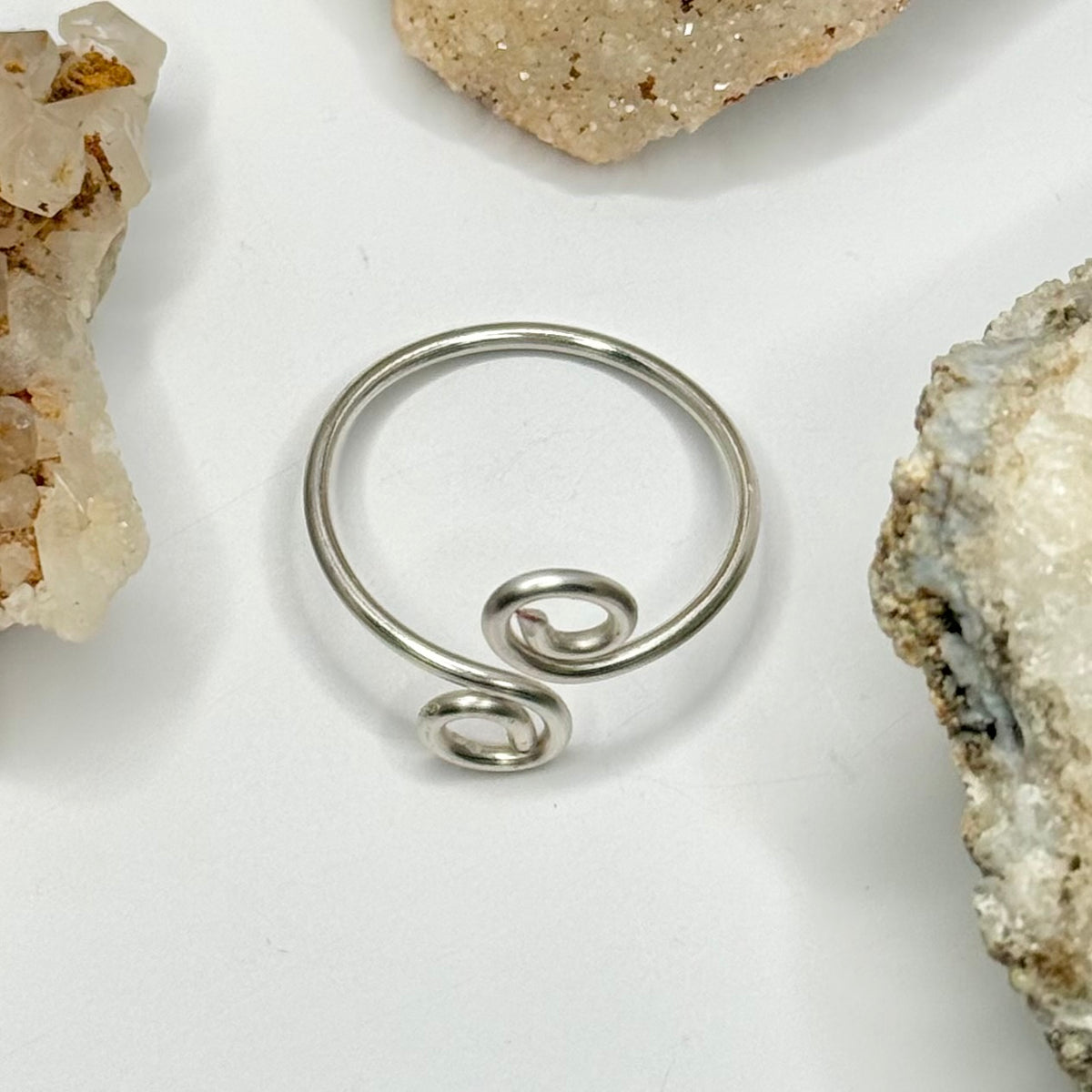 Silver Bypass Wrap Ring