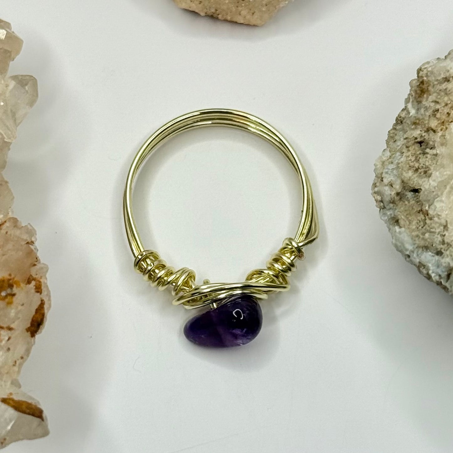 Gold Amethyst Ring