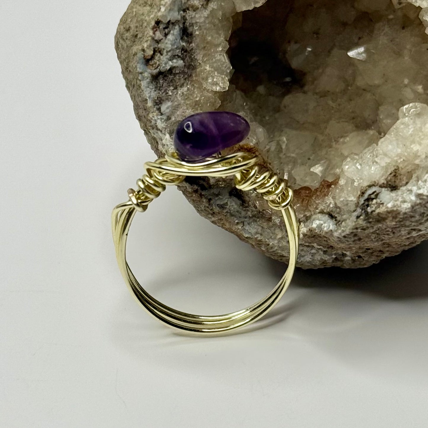 Gold Amethyst Ring