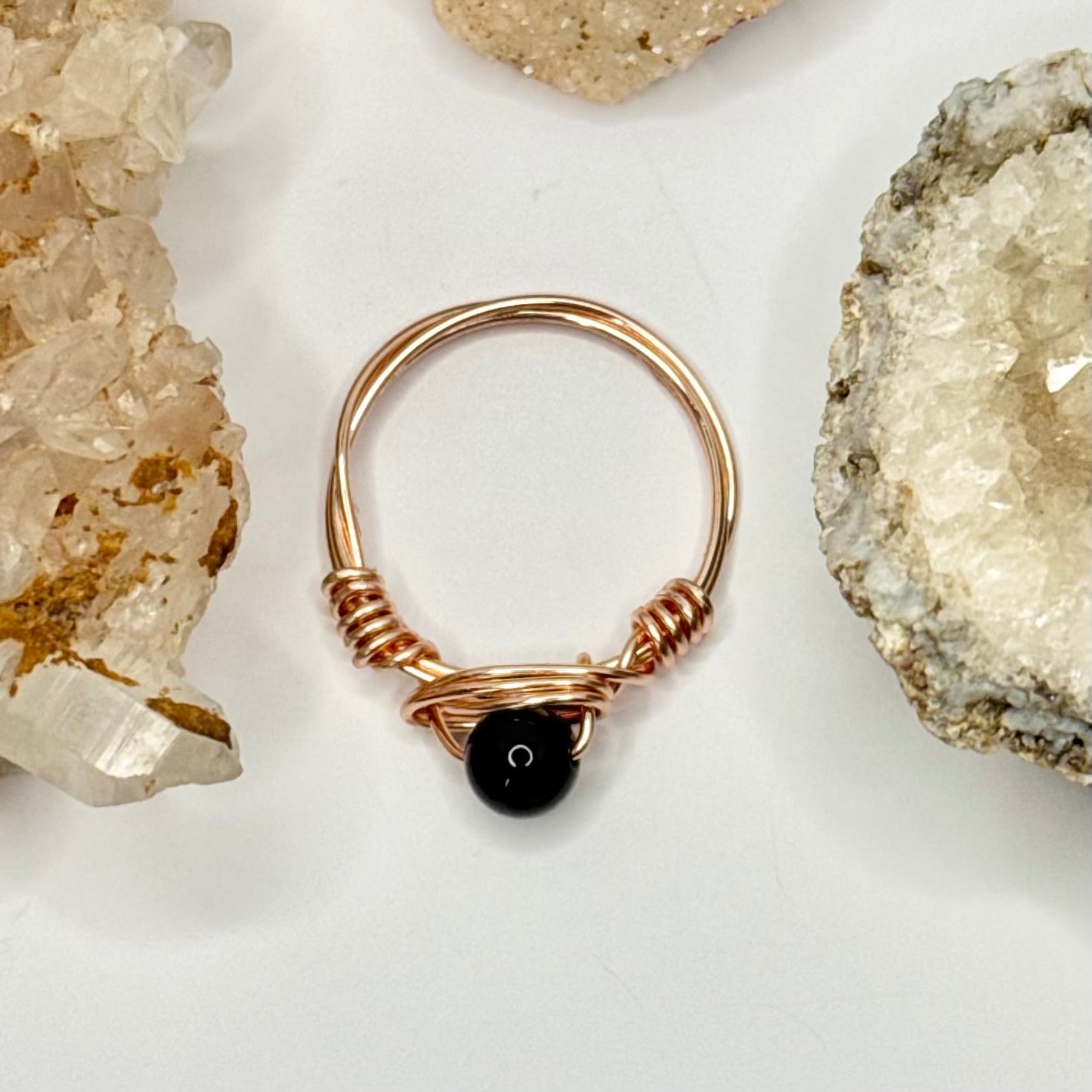 Rose Gold Onyx Ring