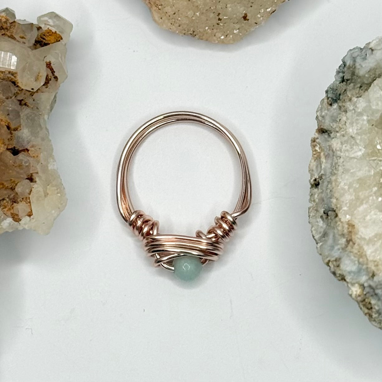Rose Gold Amazonite Ring