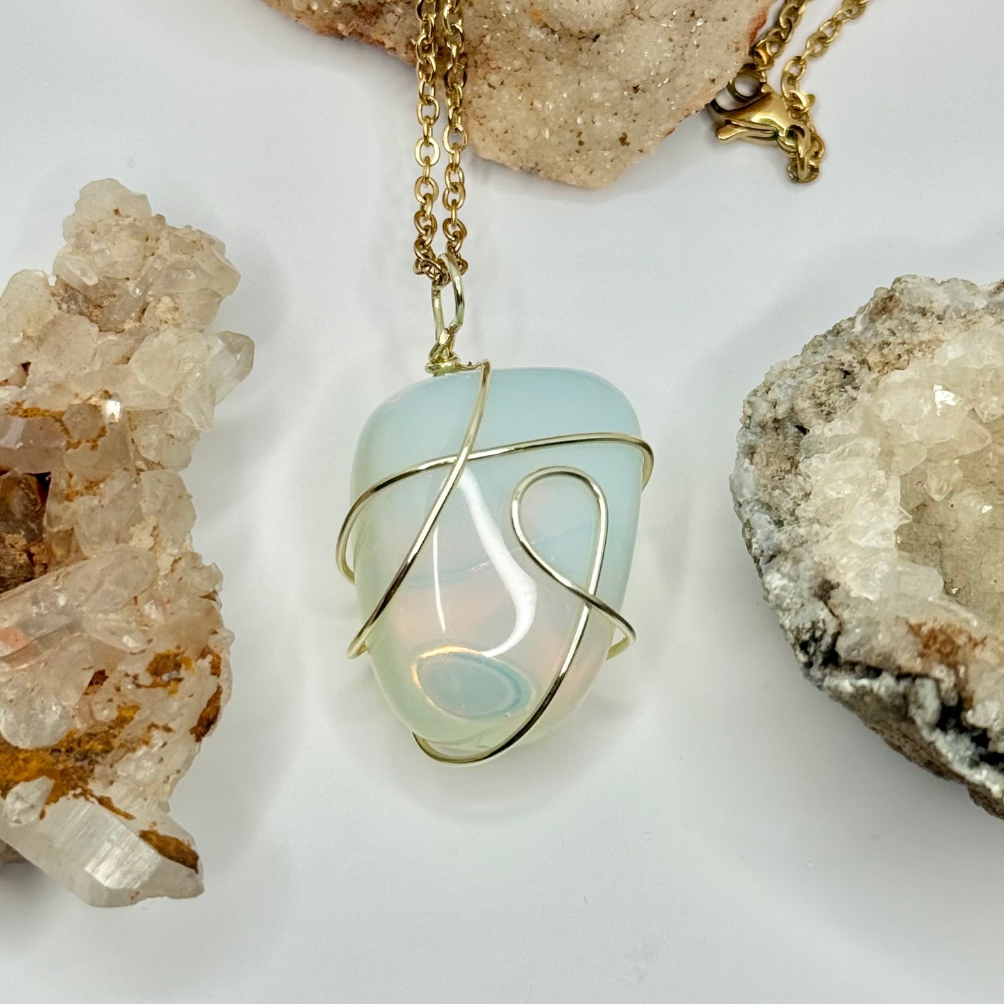Gold Opal Necklace