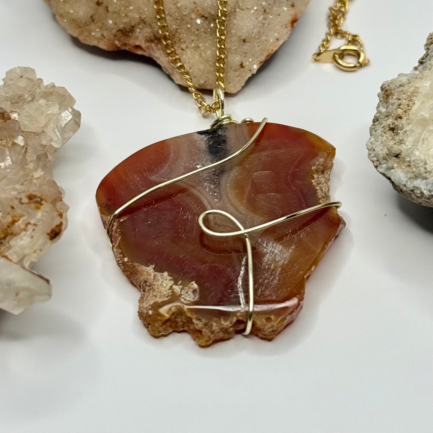 Gold Agate Necklace