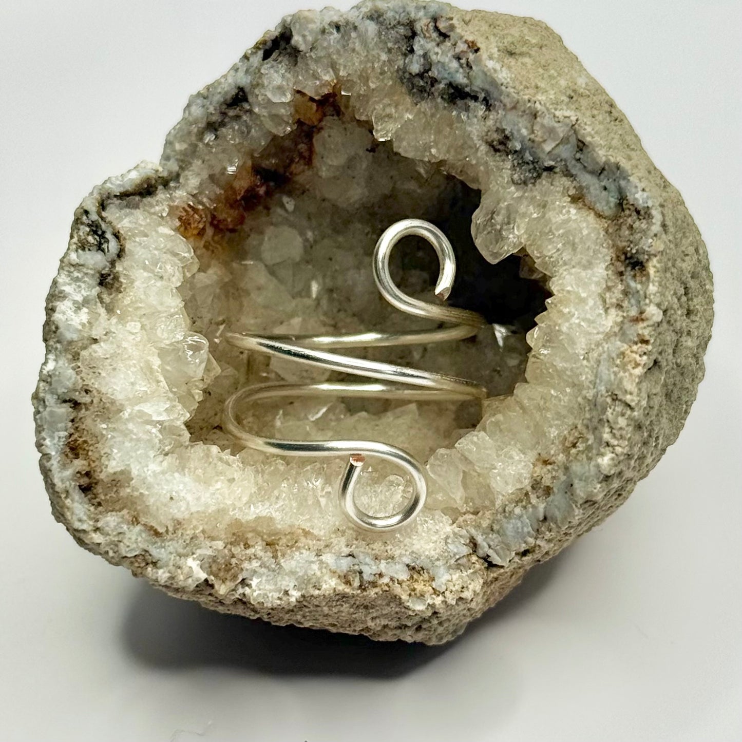 Silver Wrapped Bypass Ring
