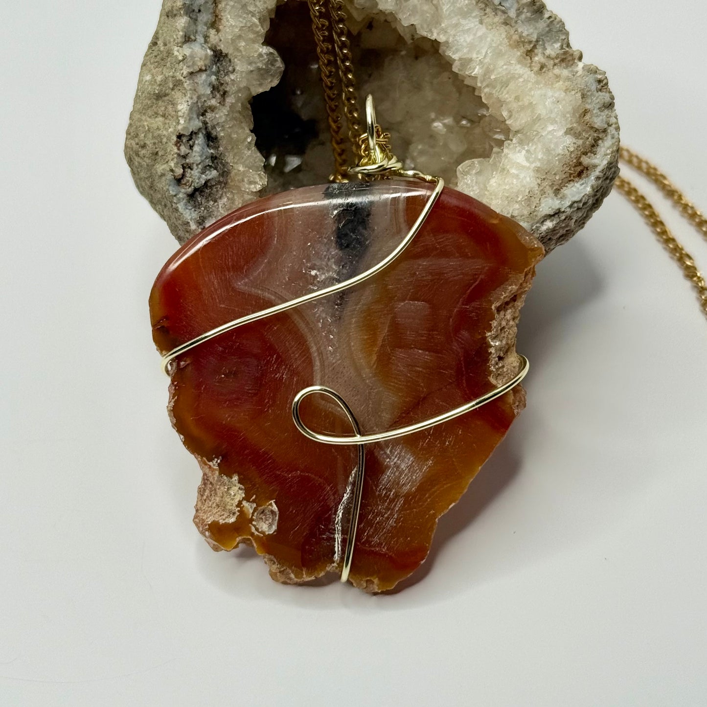 Gold Agate Necklace