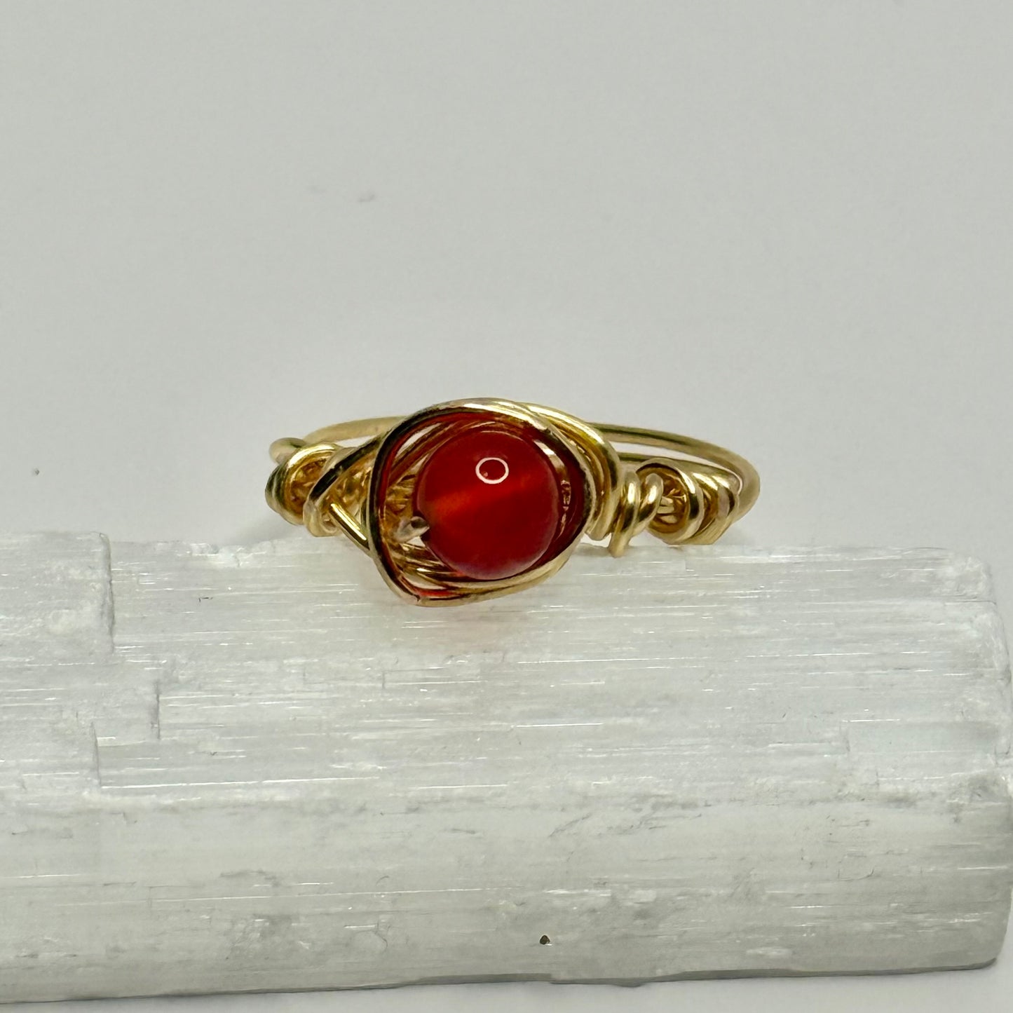 Gold Carnelian Ring