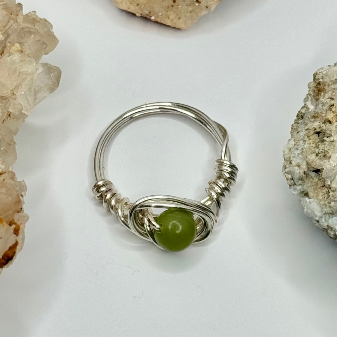 Silver Jade Ring