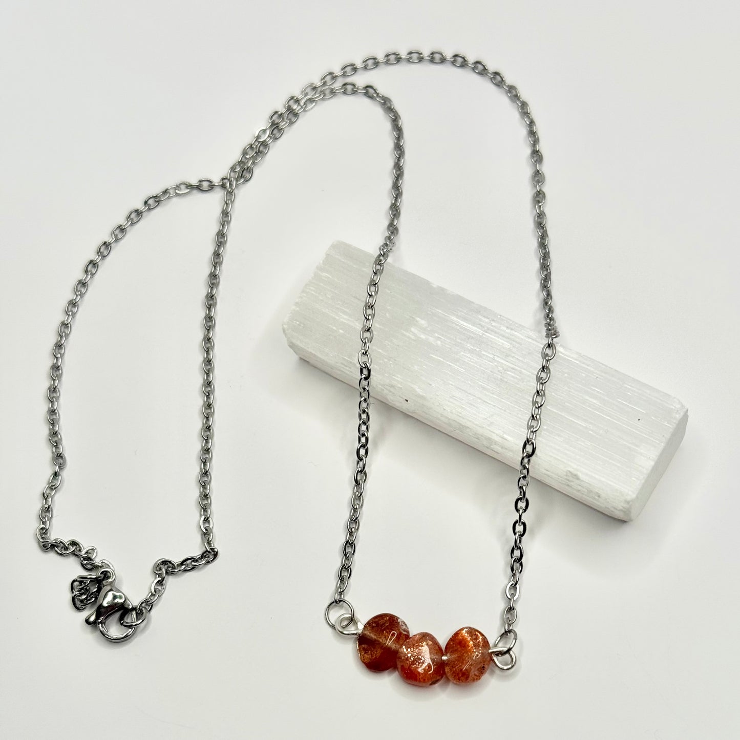 Silver Sunstone Necklace