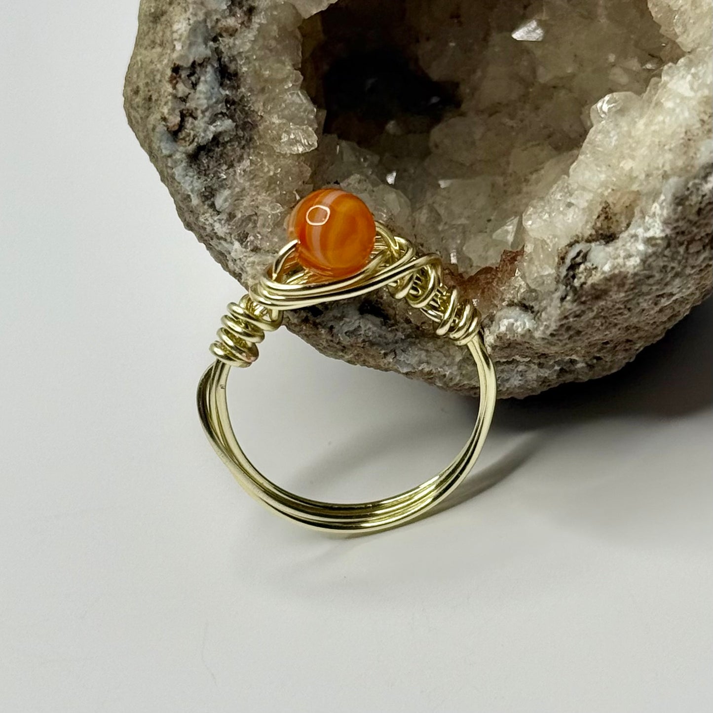 Gold Carnelian Ring