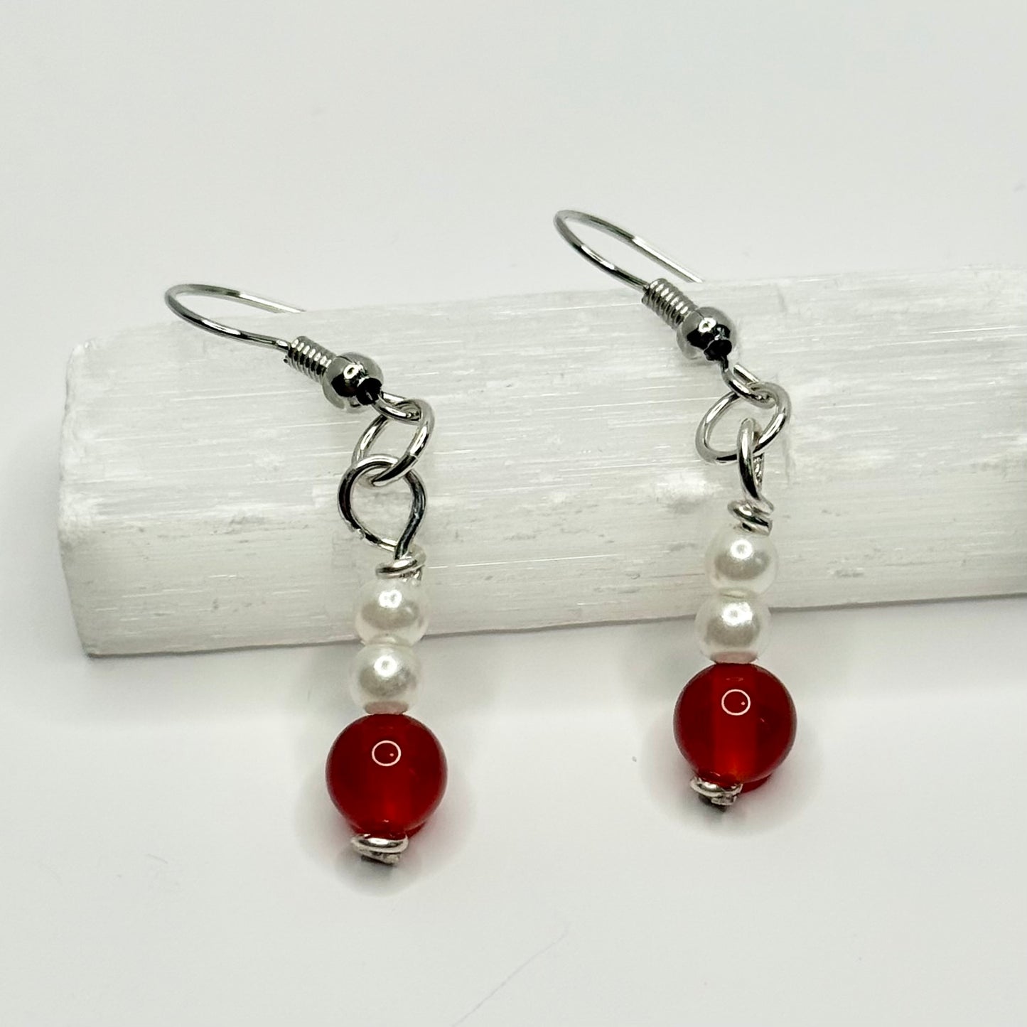 Silver Carnelian Earrings