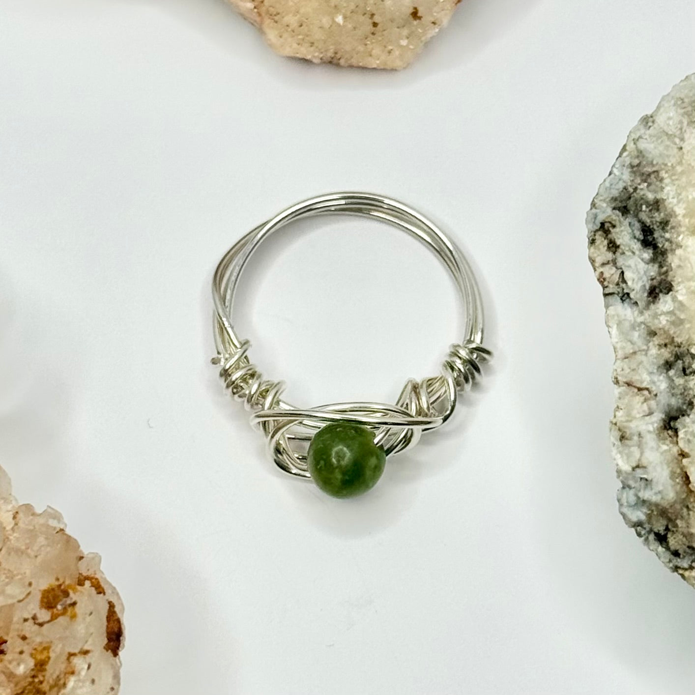 Sterling Silver Jade Ring