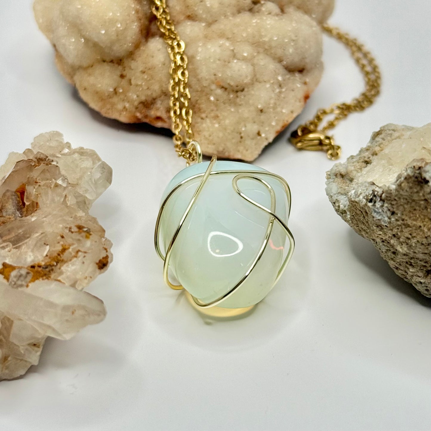 Gold Opal Necklace