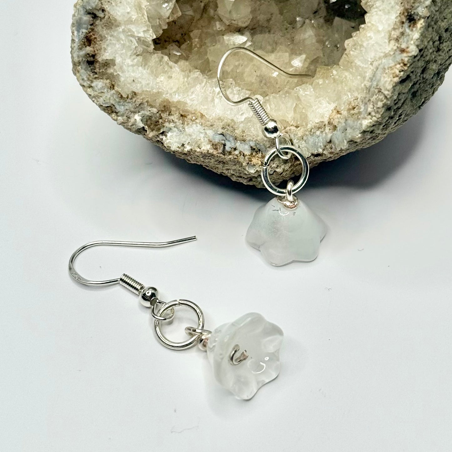 Sterling Silver Flower Earrings