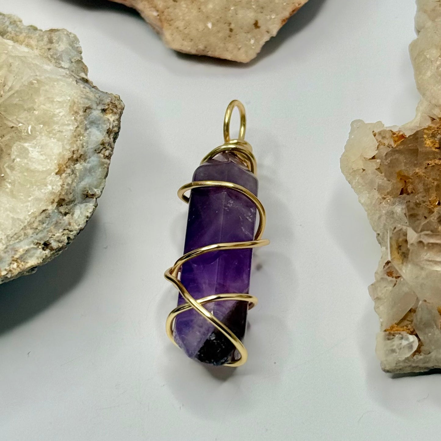 Gold Amethyst Pendant