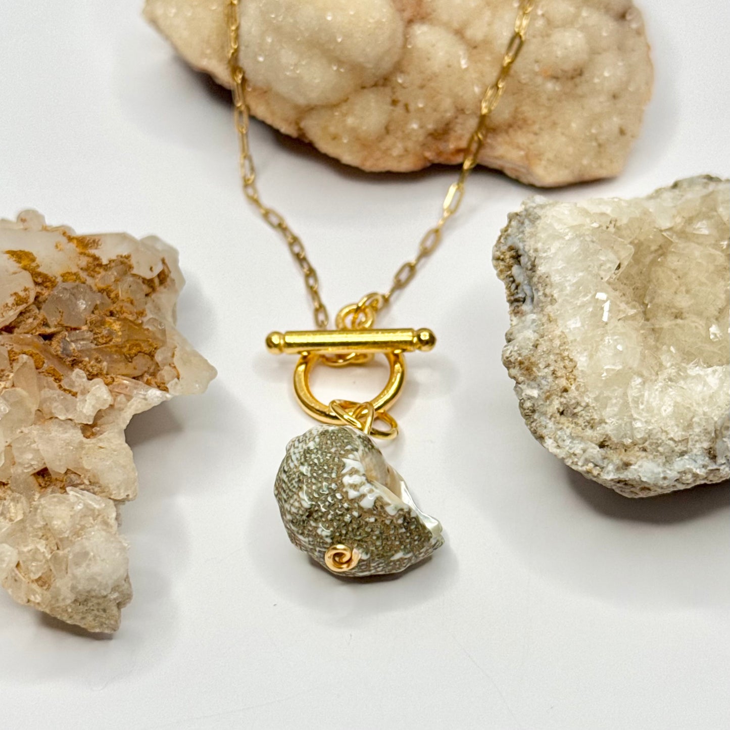 Gold Shell Toggle Necklace