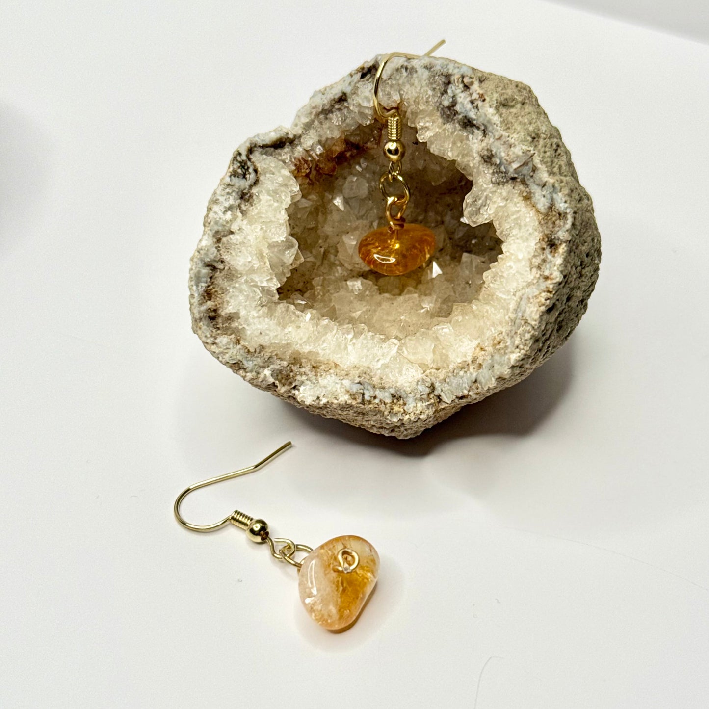 Gold Citrine Earrings