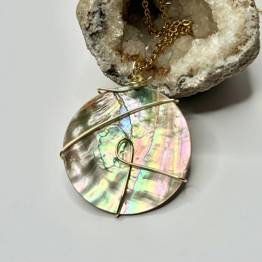 Gold Abalone Necklace