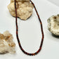 Gold Red Tigers Eye Beaded Necklace