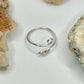 Silver Bubble Bypass Ring