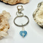 Silver Resin Heart Keychain